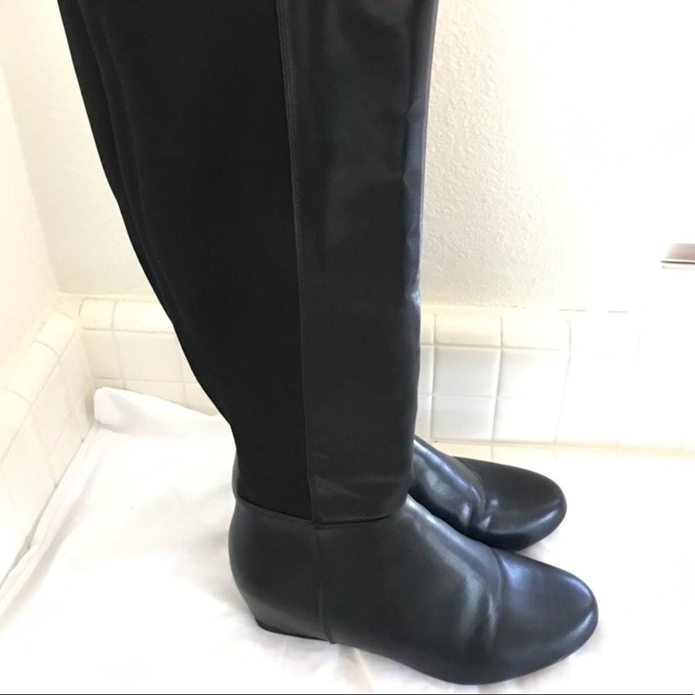 Aldo Black Knee High Leather Boots